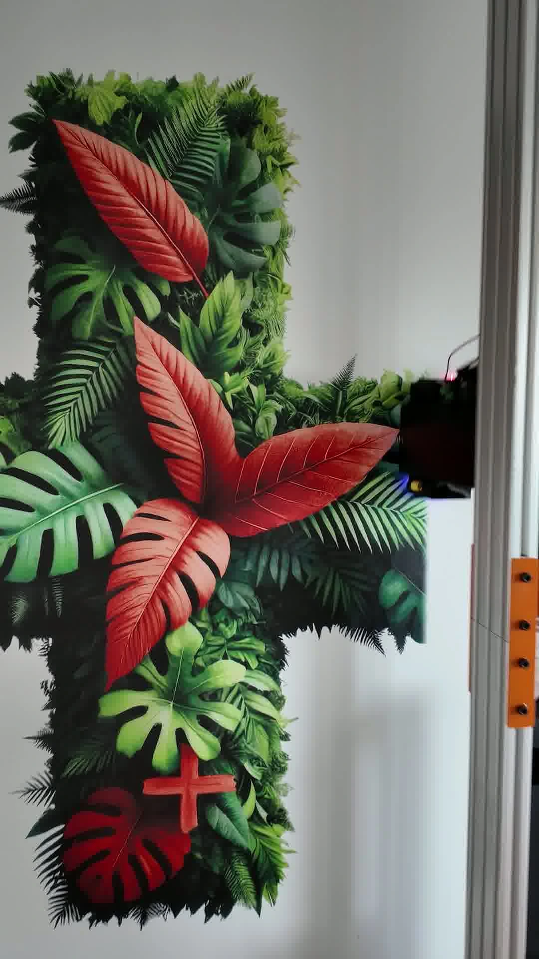 Druk Uv, realistyczna kompozycja roślin na ścianie