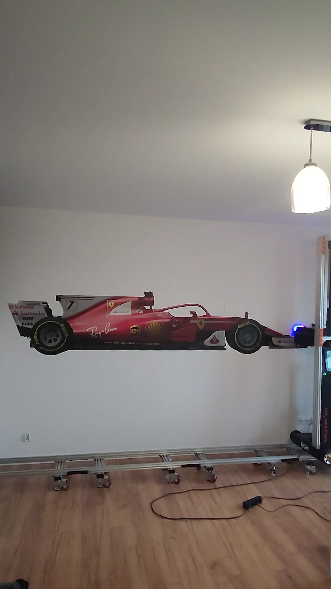 Formuła 1 - druk uv na ścianie